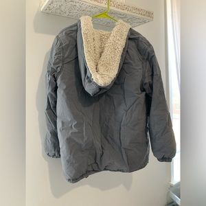 Free people oversized jacket with faux fur inside